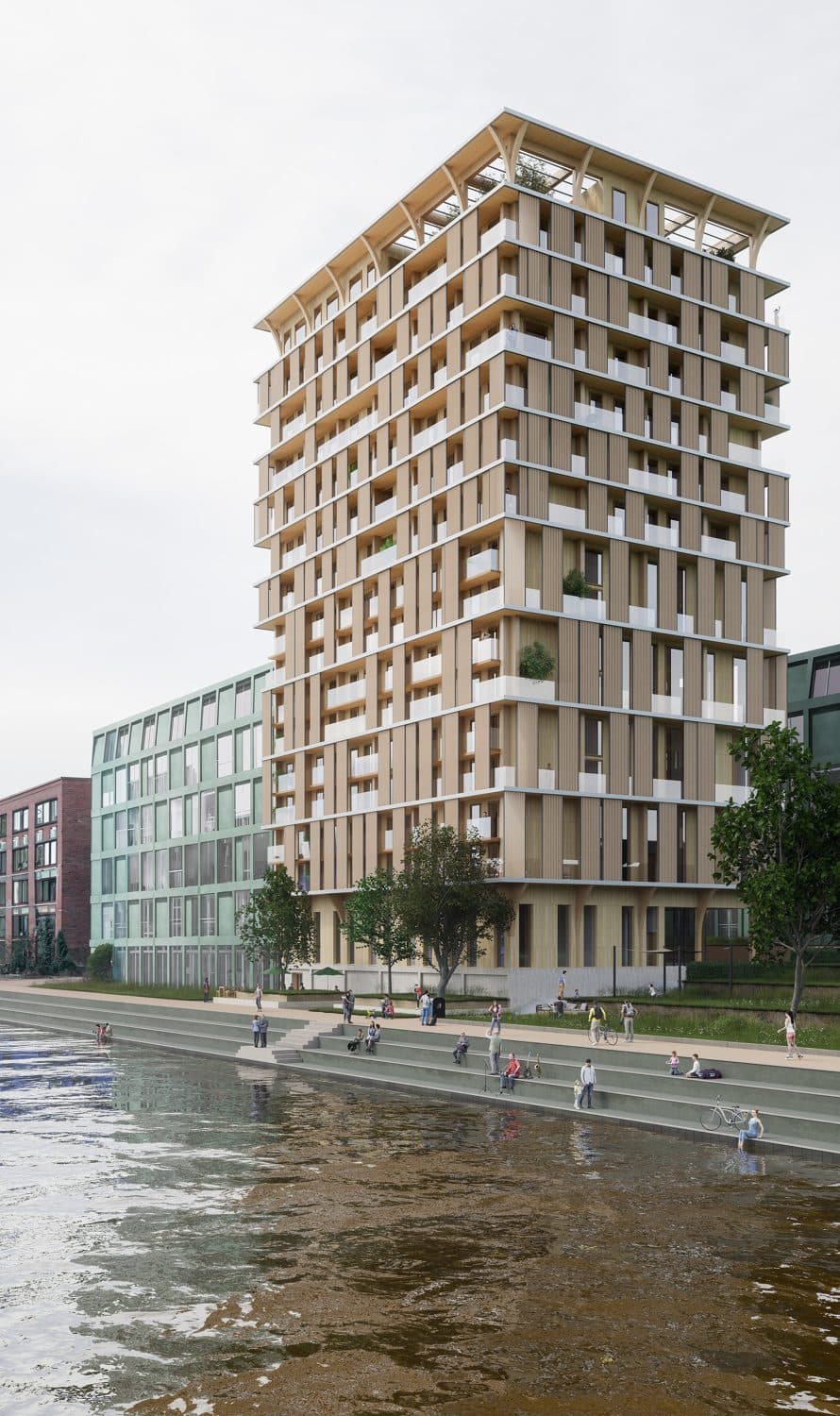 Deutzer Hafen, Holzhochhaus in Köln